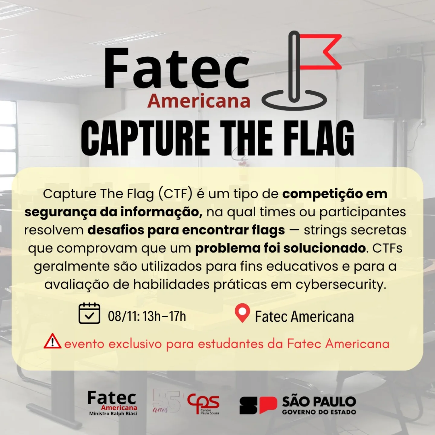 Anúncio do Fatec Americana CTF